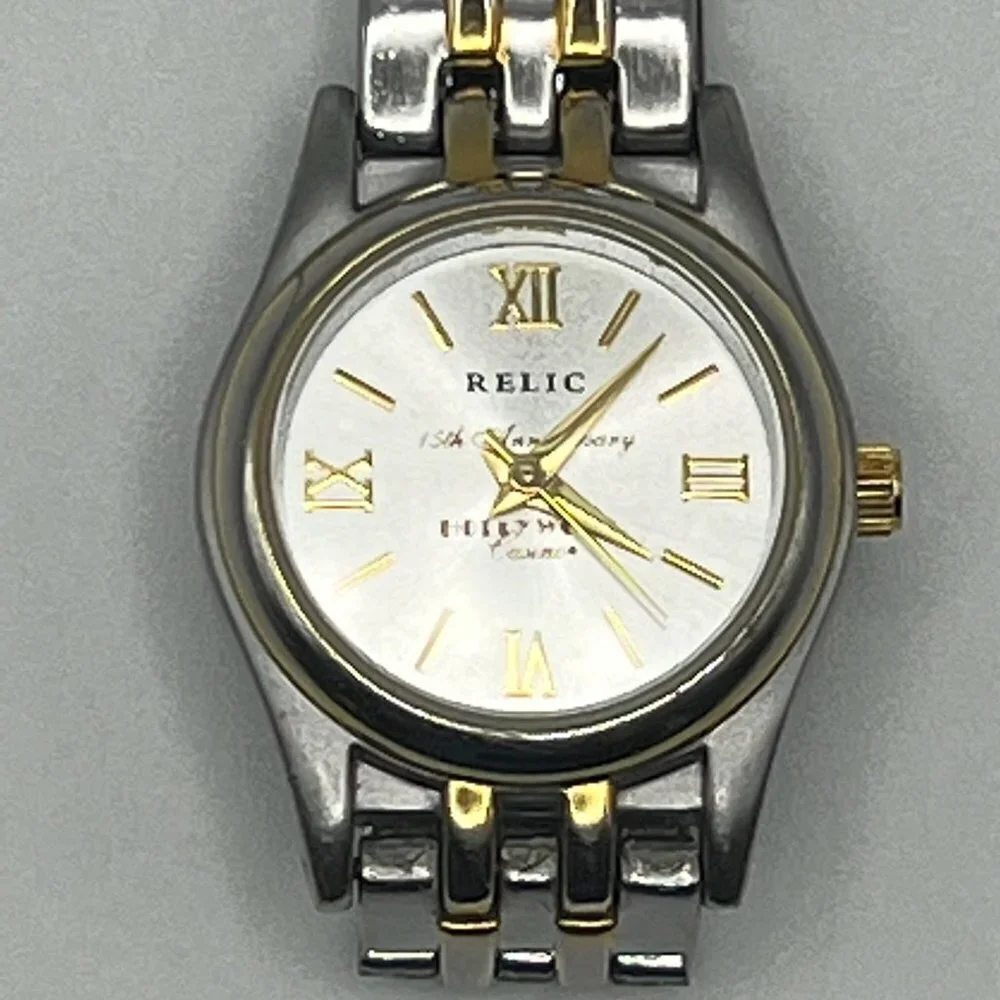 Vintage Relic Gold and Silver Watch Working